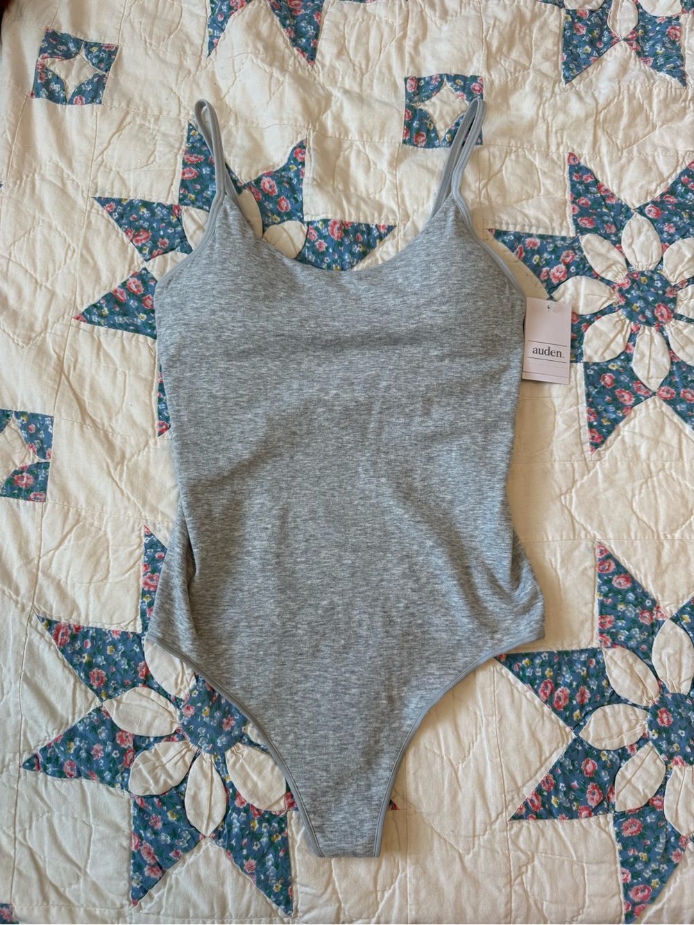 Auden Grey One-Piece Tank Bodysuit